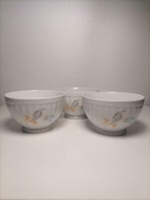 Lot de 3 bols à facettes porcelaine Crown Regent made in Roumanie