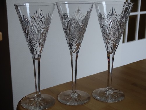 Ancien verre vin cristal - a,
