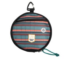 Laineux Loup Bois Double Voyage Gamelle pour Chien Alimentation Potable Double