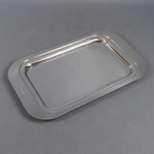 Plateau Rectangulaire Acier Inoxydable Serafino Zani Finlandia Design Moderniste