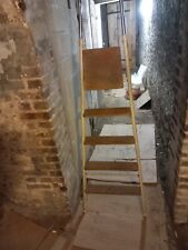 Escabeau 5 Marches vintage metal  marches en bois bon état