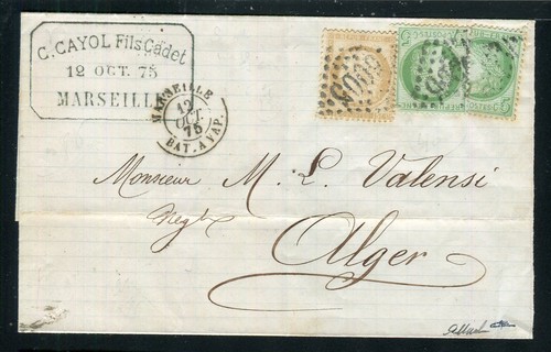 Rare lettre marseille pour - lettre,