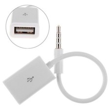 Câble Jack 3.5mm Stéréo Audio Prise Mâle Vers USB 2.0 Femelle Adaptateur voiture