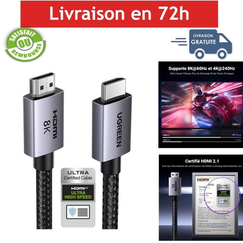 Câble hdmi ugreen 8k - câble, 2.1