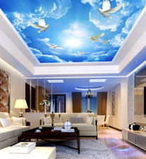 Colombe blanche 3D ciel bleu