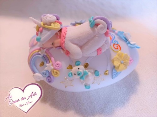 Galet lumineux bébé fimo