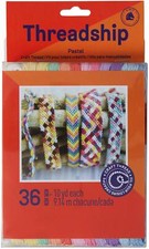 - Pack de 36 échevettes monobrins - Couleurs pastels - 100% coton - Fil à bro...
