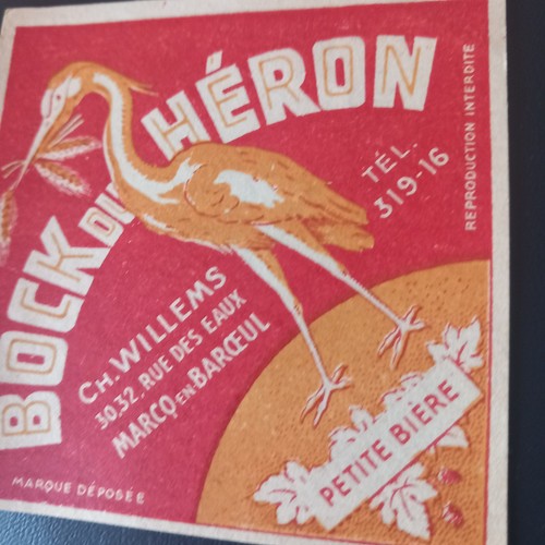 Ancienne étiquette bière - , du