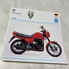 MZ 500 R Saxon tour 1992 carte moto collection Atlas Allemagne
