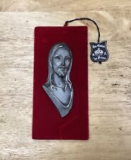 Cadre Religieux En Etain Sur Velours - Les Étains Du Prince - Signé BACHET