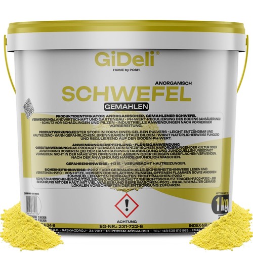 Poudre soufre gideli kg - soufre,