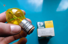Ampoule Jaune Mazda 6 V 15 / 15 W BA 20 d O6 Réf 1025 Cyclomoteur Made France