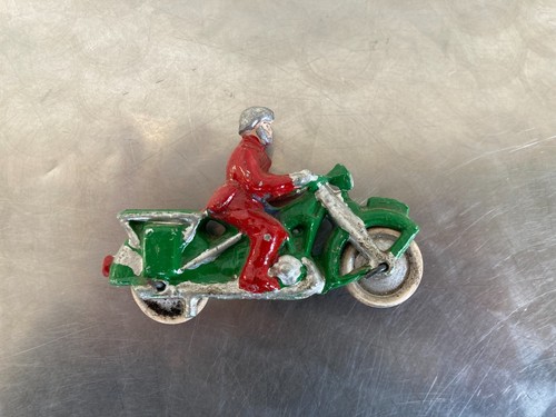 Ancienne moto motard pompier - moto,