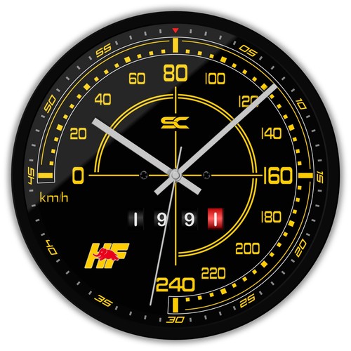 Montre murale noire 30cm - montre,