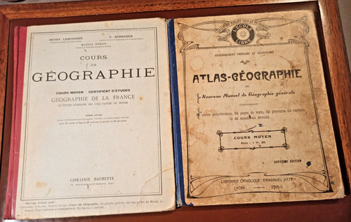 Deux livres ancien - deux, d'école
