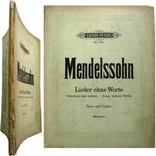 Partition Felix Mendelssohn Lieder ohne worte pianoforte violine Hermann Peters