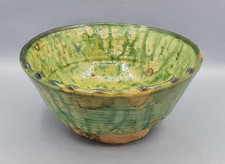 BOL EN CÉRAMIQUE ÉMAILLÉE DE TAMEGROUTE - POTERIE ARTISANALE MAROCAINE - VINTAGE