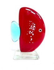 VERRE SOUFFLÉ DE MURANO - POISSON STYLISÉ - 11 CM
