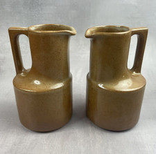 Paire de petit pichet cruche vintage BRENNE Grès de grand feu France Haut. 12cm