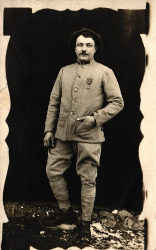 Carte photo chasseurs bleu - carte,