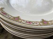 Ancienne Porcelaine De Limoges. 6 Assiettes 21 Cm.