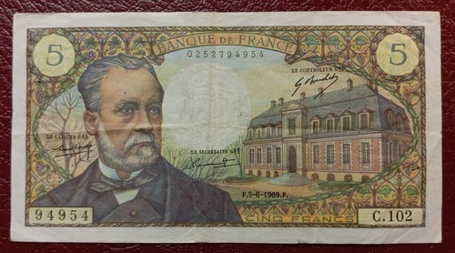 Billet francs pasteur - billet, 5
