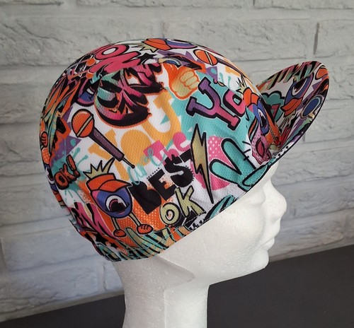 Casquette cycliste multicolore - cycliste,