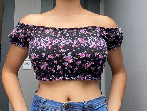 Crop top noir - crop, 32