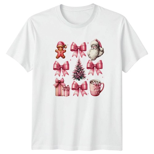 Shirt graphique rose noël - rose,