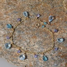 bracelet aigue marine topaze