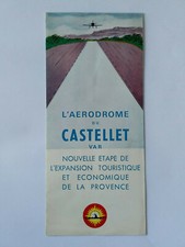 ANCIENNE PUBLICITE CONSTRUCTION AERODROME DU CASTELET VAR AVION AVIATION