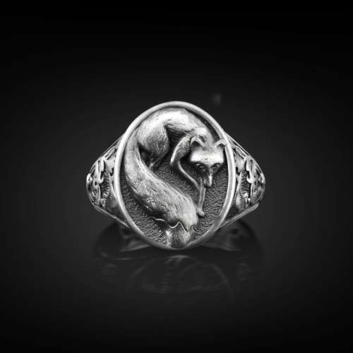 Bague chevalière homme - , en