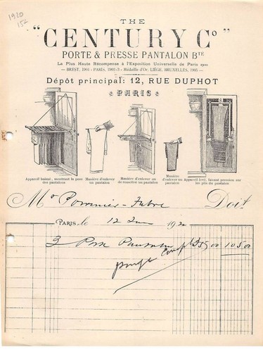 Facture.AM20918.Paris.1920.The