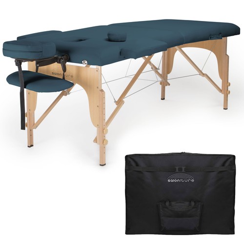 Blue portable massage table - blue,