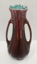 vase cache pot ancien ORCHIES FRANCE art deco 1920 faience céramique rouge