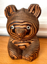 Ours Ourson en Bois sculpté