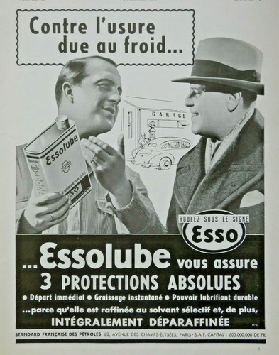 Publicité presse 1939 esso - publicitÉ, de