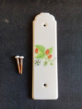 Plaque De Propreté En Porcelaine De Paris Décor Les Fruits Sauvages