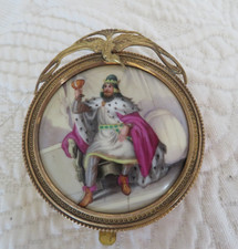 rare cadre rond en bronze