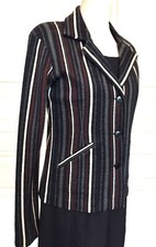 AGNES B VESTE TRENDY LAINE BAYADERE T2 OU T M/ L