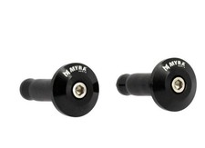 Embout de guidon moto plat MYRA Ø13mm/14mm anodisé noir