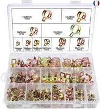 120PCS Clip à Ressort Tuyau Collier Serrage Durite Essence Serre-joints à T