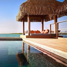 Toiture en chaume de palmier