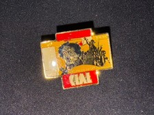 (V4) PINS BADGE ENAMEL VINTAGE BANQUE CIAL BILLET 100F EUGENE DELACROIX TOLED