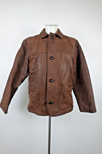 Schott veste cuir marron - cuir,