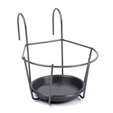 Manique Fleur Pour un Instant Gris, Ø 16cm Support Plantes Panier Crochet Métal