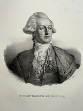 MARQUIS DE BOUILLE Portrait LITHOGRAPHIE Delpech GREVEDON XIX°