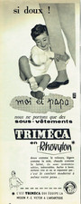 publicité Advertising  1022  1954  Triméca en Rhovylon sous vetements moi & papa