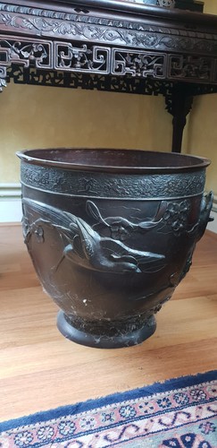 Grande jardinière bronze - en,
