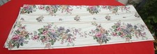 grand rideau tissu ameublement fleuri ancien 176 x 460 cm